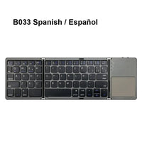 HKM-330195 Portable Mini Foldable Wireless Keyboard with Touchpad for Windows, Android, iOS Devices