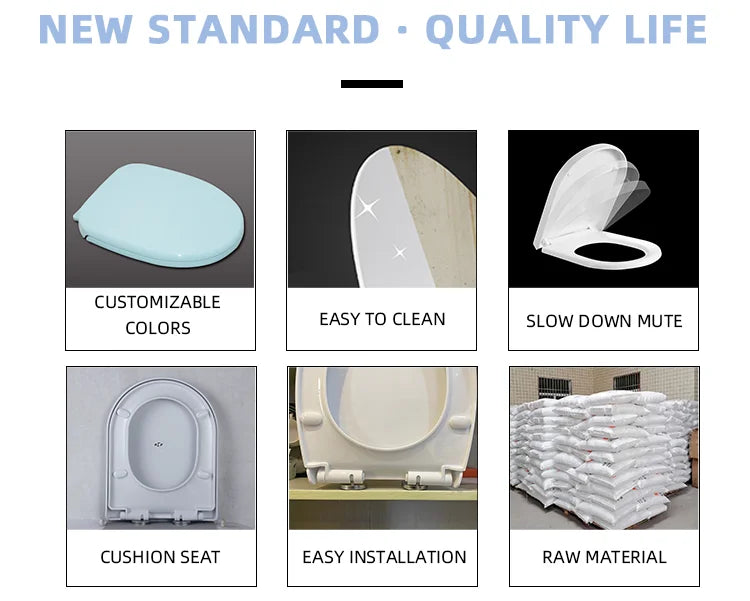 KTX-064211 Custom Colour European Style Ceramic Toilet Seat Cover Accessories
