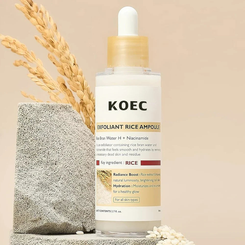 HKM-358419 Glow Rice Serum Set for Skin Brightening, Exfoliation, and Moisturisation - Suitable for All Skin Types