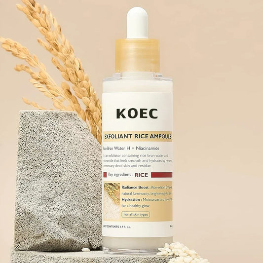 HKM-358419 Glow Rice Serum Set for Skin Brightening, Exfoliation, and Moisturisation - Suitable for All Skin Types