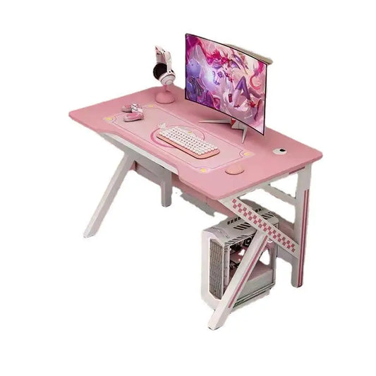 KTX-052691 Adjustable Pink Metal Gaming and Home Office Table