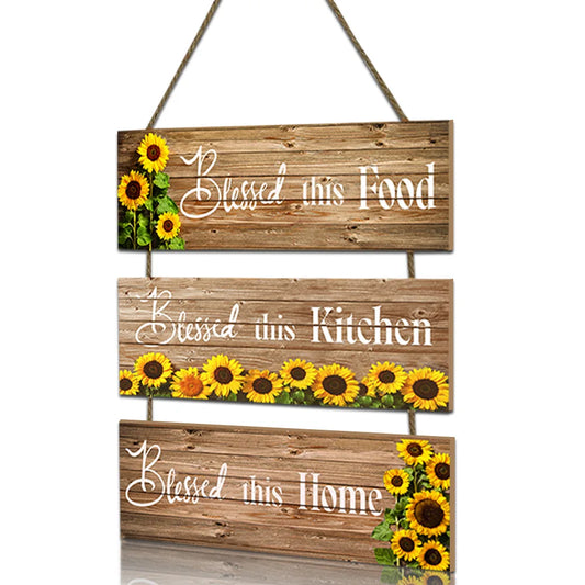 KTX-648979 Farmhouse Wooden Wall Art for Kitchen and Dining Room Decor