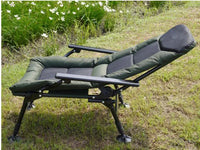 HKM-322899 Folding Fishing Chair with Metal Iron Frame and Solid Wood Seat for Outdoor Camping and Garden Use