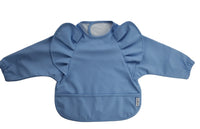 HKM-851155 BSCI Factory OEM Full Sleeved Recycled Waterproof PU Baby Bib