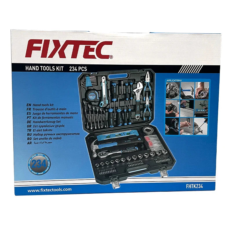 KTX-805523 234-Piece Socket Wrench Set with Hex Keys, Measuring Tape, Combination Spanners and Screwdrivers