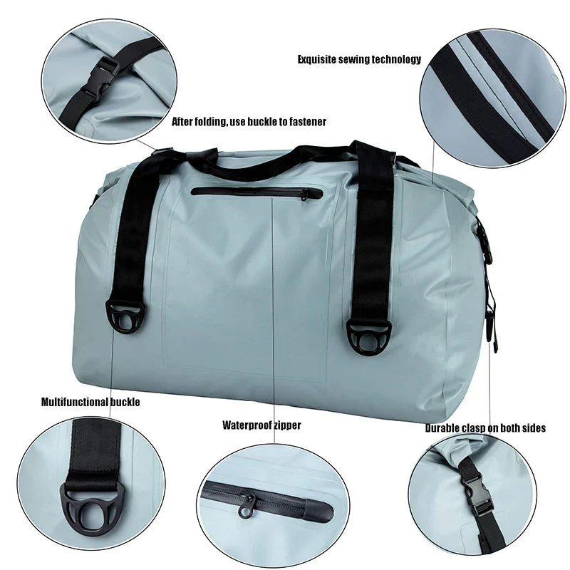 HKM-404243 Waterproof Outdoor Hiking and Camping Backpack with Adjustable Drybag Design