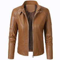 HKM-209299 Hot Selling Sporty Women's PU Leather Jacket with Long Sleeves Customizable Motorcycle Suit for Outfit Clothing