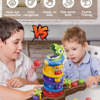 HKM-279571 Dinosaur Ball Drop Toy Set – Educational Rotating Ball Battle Game for Ages 5 and Up