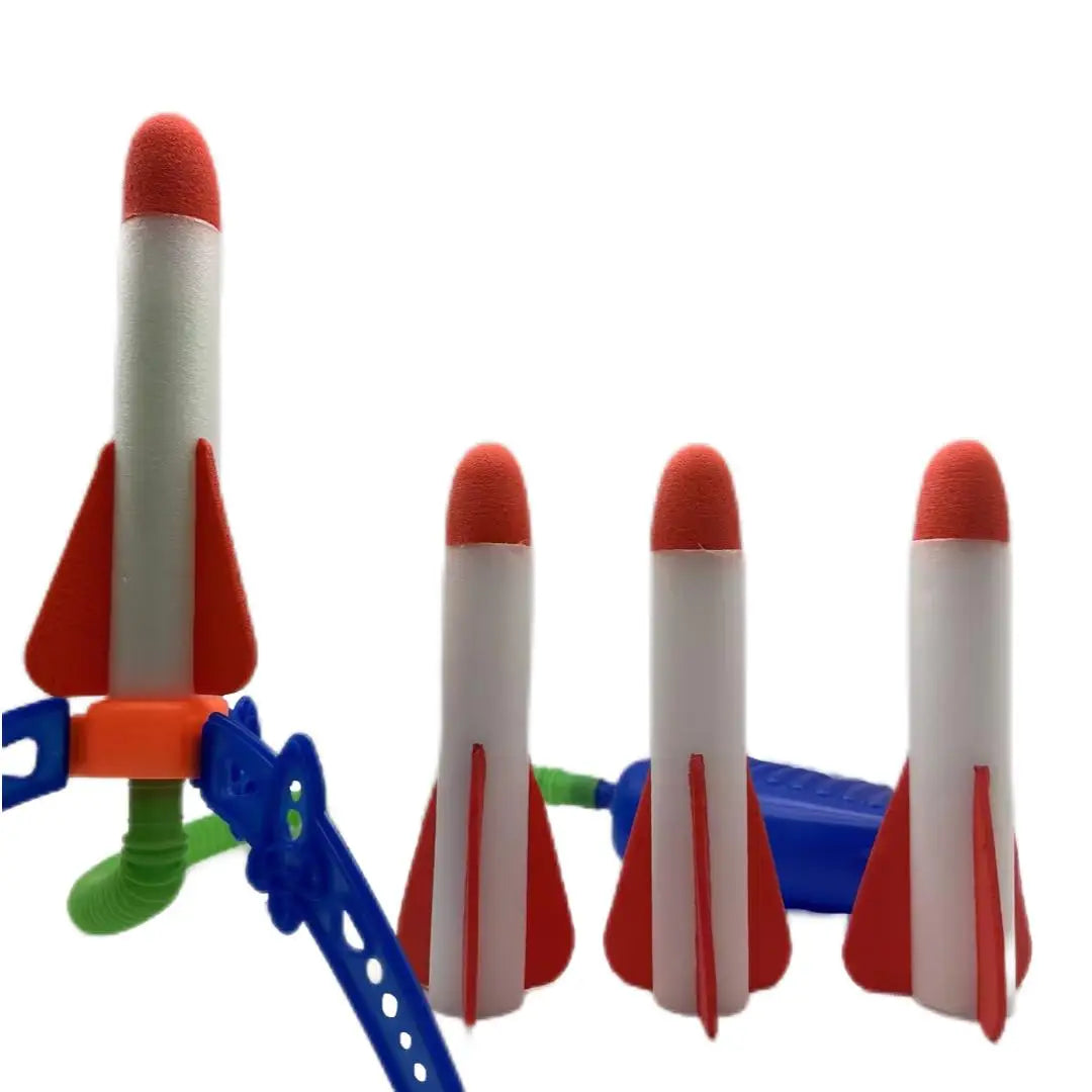 KTX-724435 Foot-Powered Air Rocket Launcher for Kids - EVA Foam Toy with Lights for Outdoor Fun
