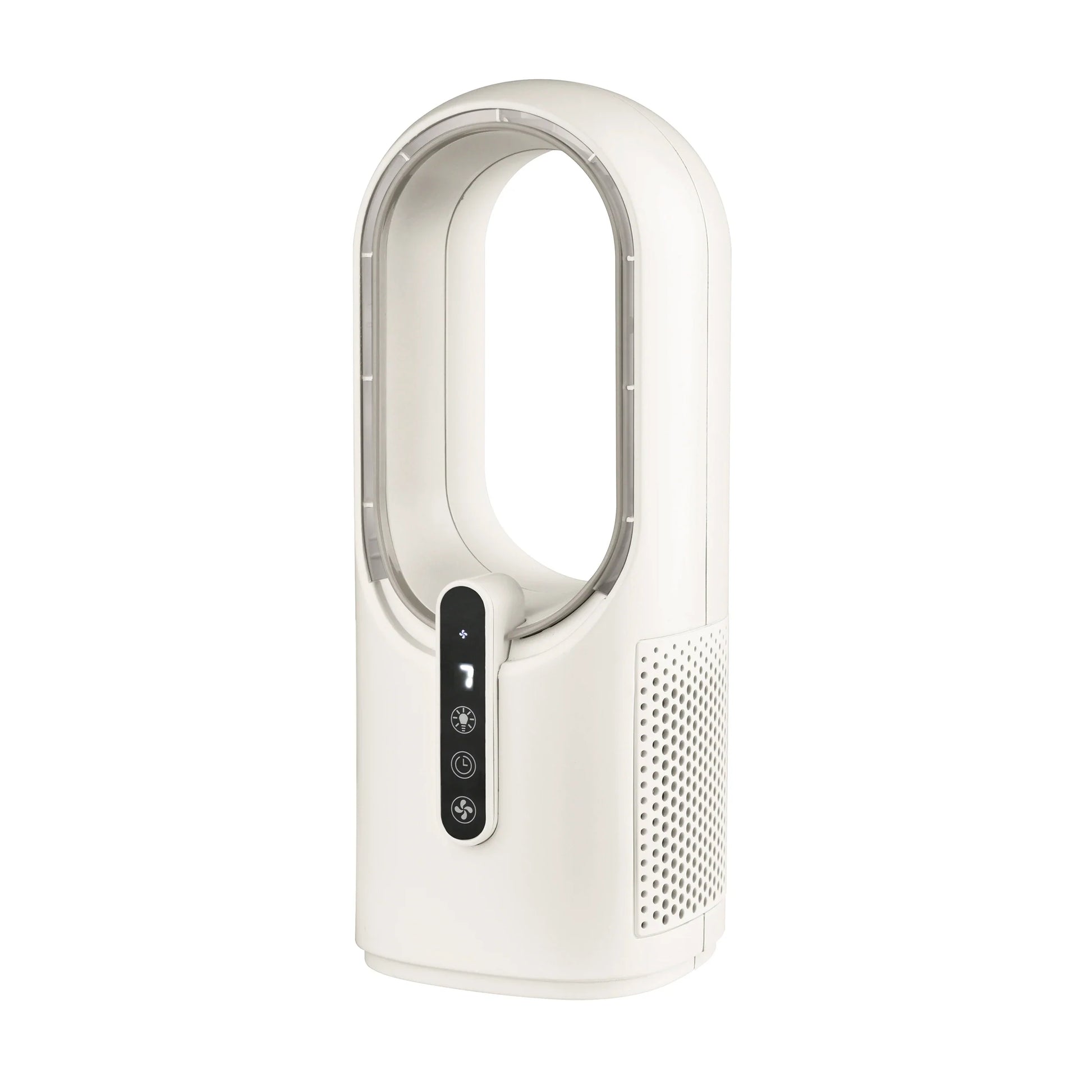 KTX-737683 Bladeless Tower Fan with Type-C Recharge, Night Light and Multiple Speed Settings