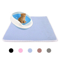 HKM-848979 Eco-Friendly Double Layer Waterproof Cat Litter Mat with Detachable EVA Design