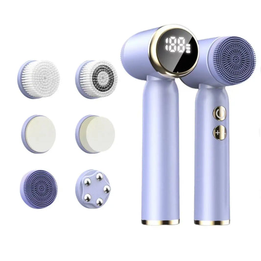 HKM-374227 Custom Multifunctional Electric Face Cleaning Brush and Facial Massager for Deep Cleansing and Exfoliation