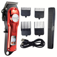 HKM-783251 Cordless Mini Electric Hair Trimmer XY-8118B for Men with USB Charging and LCD Screen