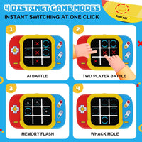 HKM-642323 2-in-1 Digital Handheld Tic Tac Toe Game Console for Engaging Fun Entertainment