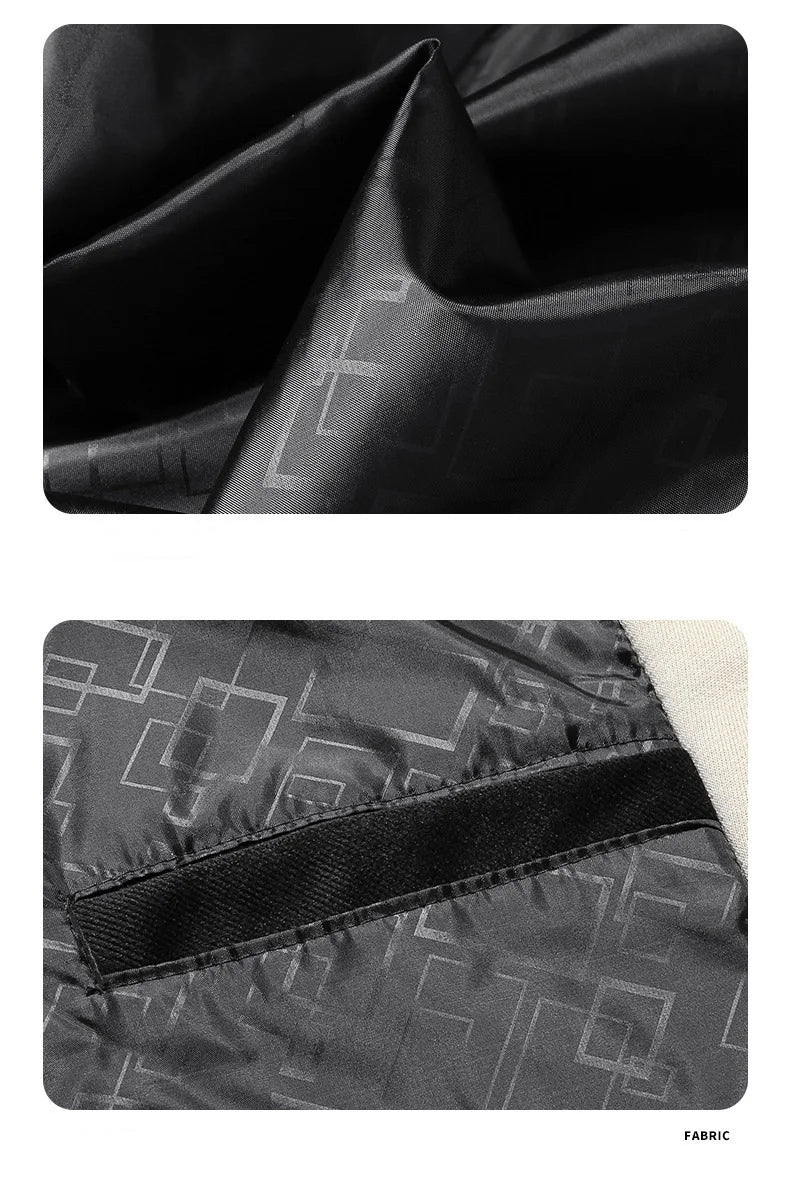 HKM-127955 Fashion Man Coat Casual Oversized Sports Design Long Canvas Jacket Zipper Closure Suede Jacket Man