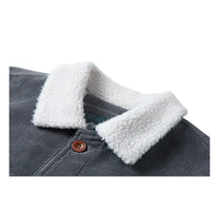 HKM-685011 Winter Jackets Lamb Down Casual Work Clothes Thickened Plush Cotton Corduroy Jackets Baseball Camping Sports Men's Coats