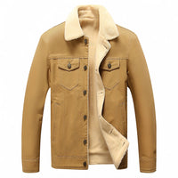 HKM-717779 Velvet Thickened Washed Jacket for Men's Jackets Autumn Winter Jackets Clothing Winter Men's Coats