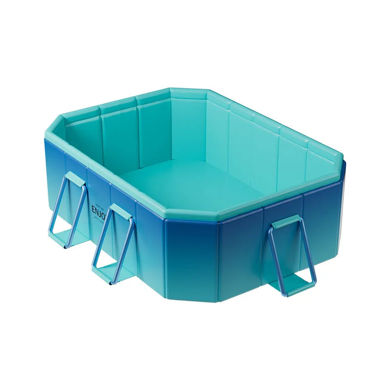 HKM-126291 Outdoor Folding Inflatable Swimming Pool for Kids and Adults - Durable PVC and PC Material