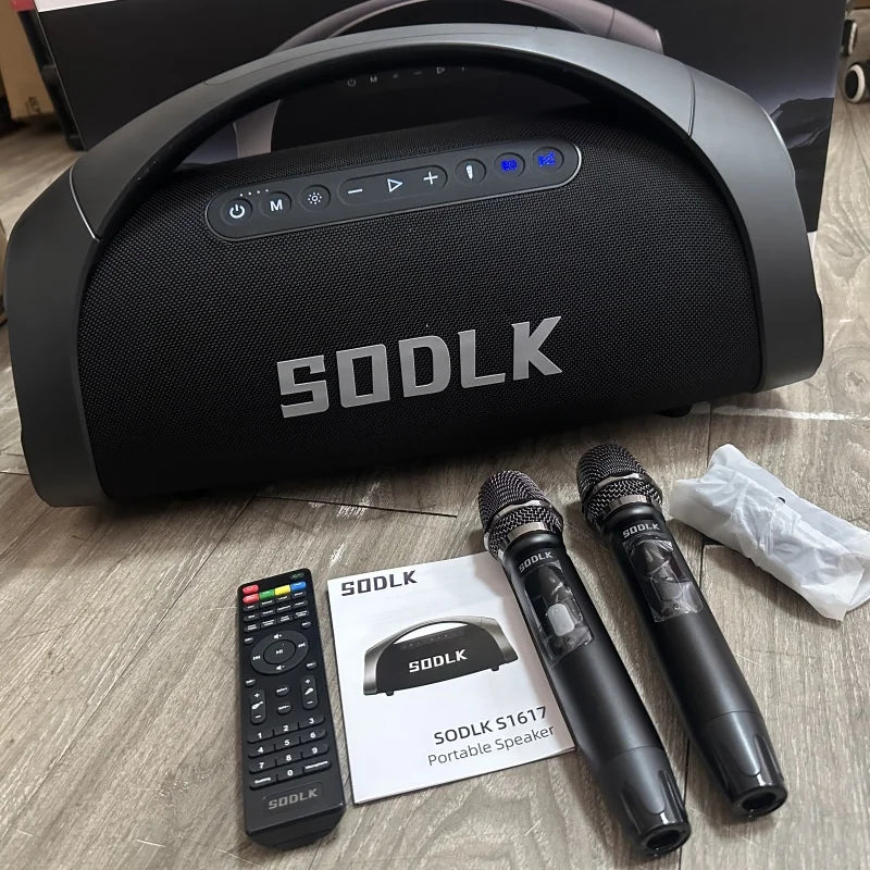 KTX-808787 Portable 320W Waterproof Surround Stereo Speaker with Hi-Fi Sound and Wireless Subwoofer