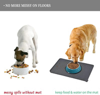 HKM-111123 Non-Slip Waterproof Silicone Pet Feeding Mat with High Lipped Design for Easy Cleanup