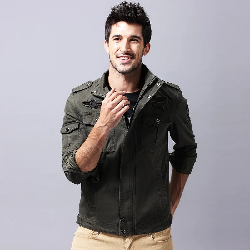 KTX-931347 Men's Winter Jacket Thick Outdoor Clothing Sports Moto Jacket With Zipper Closure Men's Coats