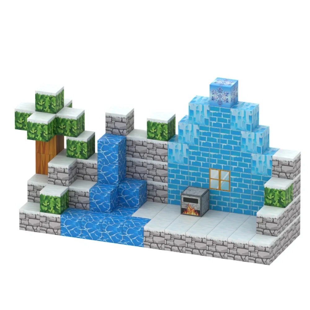 KTX-252179 Magnetic Building Block Set for Creative Play - DIY Cube Puzzle Toy with Over 500 Accessory Styles