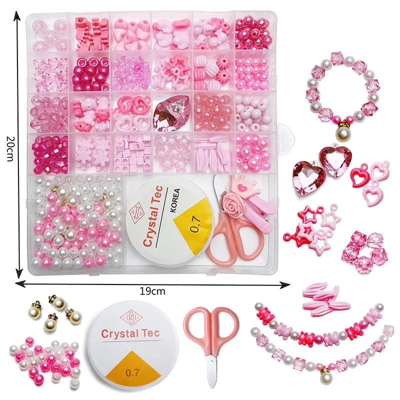 HKM-754131 DIY Jewelry Making Kit with Mixed Clay and Letter Beads for Creative Projects