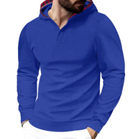HKM-718931 Men's Pullover Solid Color Waffle Slim Sweatshirt Plus Size Fall Men's Clothing