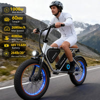 HKM-1201363 Adult Electric Bicycle Powered by 250W Motor, 20 MPH Top Speed, 48V System and 48V 15.6Ah Battery for Daily Commuting