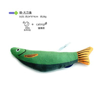 HKM-636563 Soft Catnip Crinkle Saury Fish Toys – 3 Pack Indoor Exercise Cat Toys