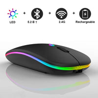 HKM-838675 2.4G Wireless Rechargeable Mouse with 1600 DPI and Backlit Features for Desktop and Laptop Use