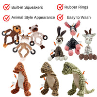 HKM-995859 Interactive Plush Monkey Squeaky Dog Toy for Chewing and Play