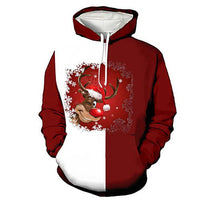 HKM-751699 Men's Christmas Sweatshirt Christmas New Christmas Deer Mens Crew Neck Digital Printing Couple Dress Pullover Sweater