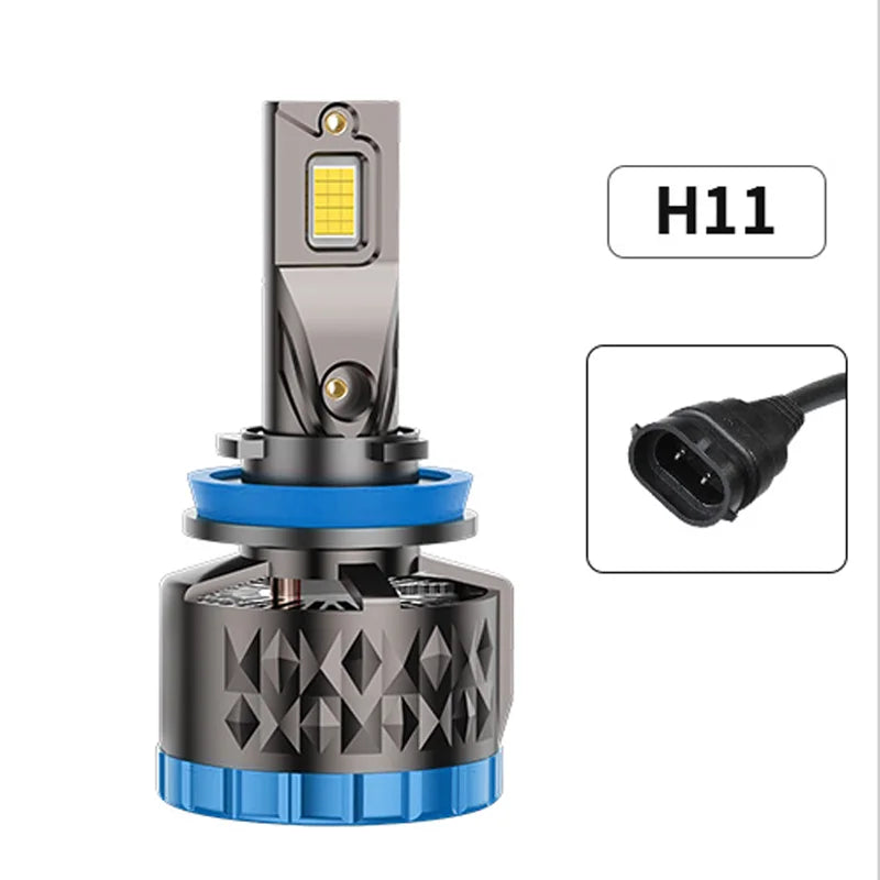 KTX-326355 High Power 160W 16000Lm H7 LED Headlight Bulb for H4, H1, H11, 9005, 9006, 9012 with 6000K White Light, 12V High Low Beam