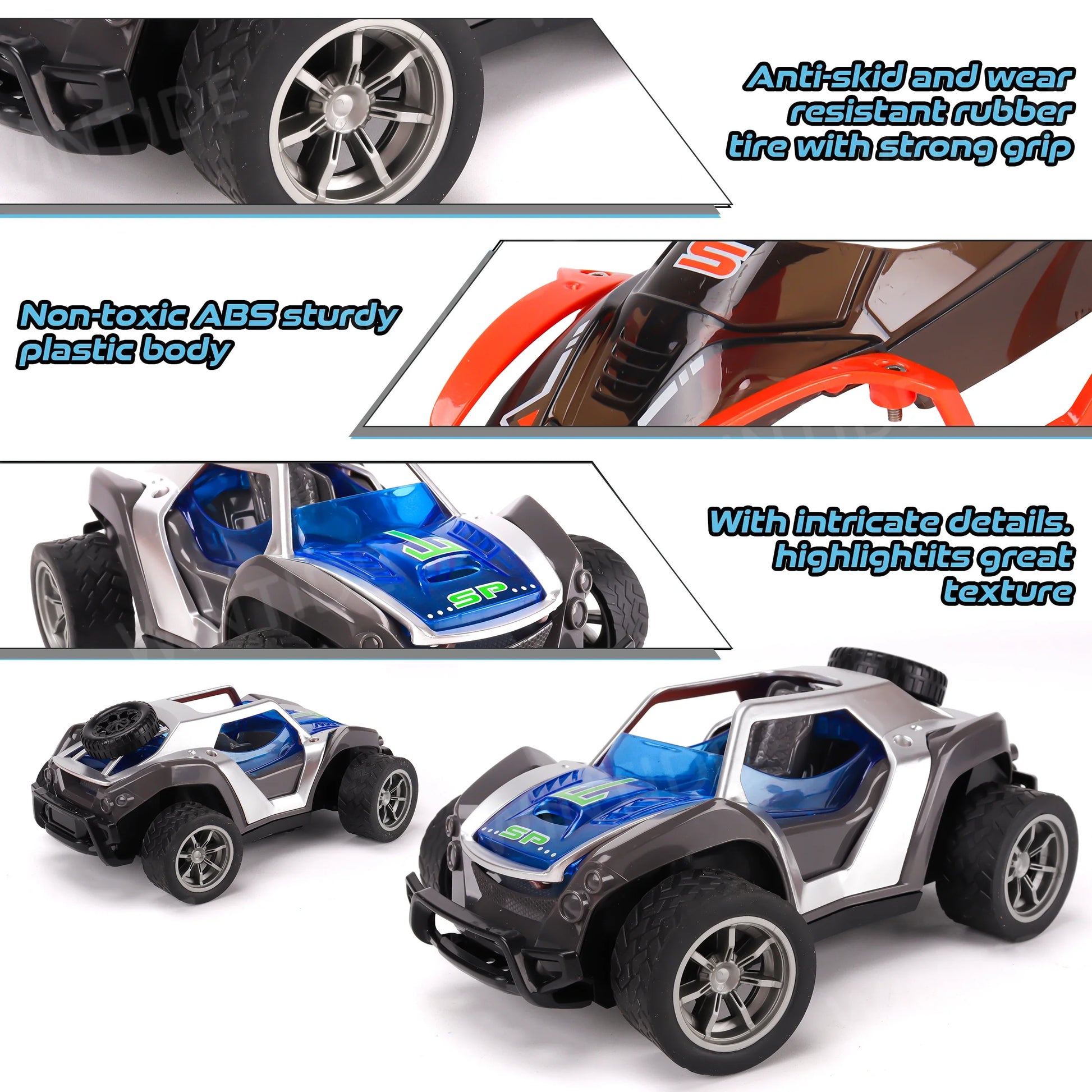 HKM-377875 4WD Off-Road Remote Control Buggy with Interchangeable Shells for Kids Ages 2-14