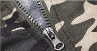 HKM-439827 Men's Plush Camouflage Jacket Winter Oversized Slim Coat Fabric Finished Weaving Sporty Style