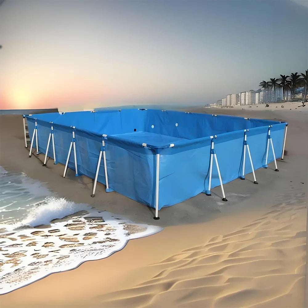 HKM-569235 Easy-Install Above Ground Swimming Pool for Outdoor Family Fun and Clean Sanitary Enjoyment