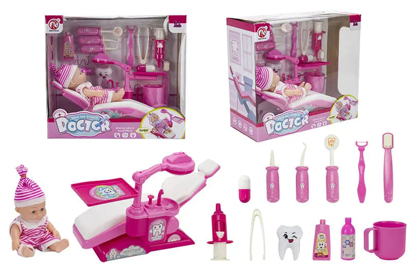 HKM-902163 14-Piece Educational Doctor Play Set for Children, Dentist Toys for Ages 2-13 Years