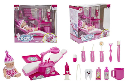 HKM-902163 14-Piece Educational Doctor Play Set for Children, Dentist Toys for Ages 2-13 Years