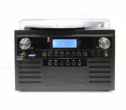 KTX-218963 Versatile Vinyl Record Player and CD Recorder Turntable with Modern Design