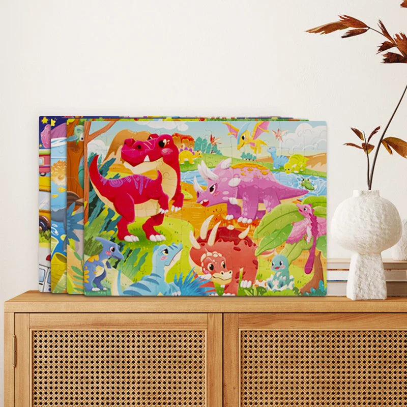 KTX-696275 Educational 60-Piece 3D Cartoon Jigsaw Puzzle for Kids – Fun and Engaging Learning Activity