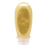 HKM-079315 Portable 100ML Reusable Silicone Travel Shampoo and Lotion Bottle with Cleaning Brushes