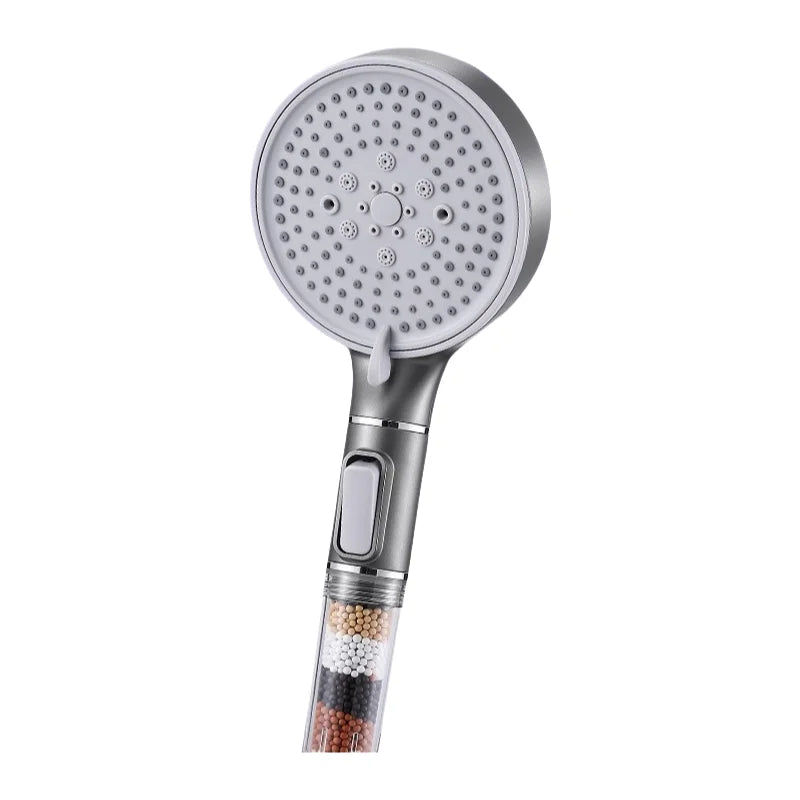 KTX-753491 High Pressure 5-Mode Handheld Mineral Rain Shower Head with Filter