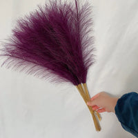 55CM Fluffy Pampas Grass Simulation Reed Hair Simulation Wedding Party Minimalist Home Decoration Artificial Flowers 1pcs