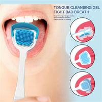 HKM-766291 Tongue Cleaner with Deep Cleaning Gel and Brush for Oral Health and Bacterial Reduction