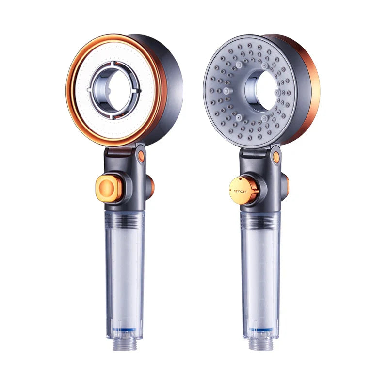 KTX-539923 Modern Chrome Shower Head with Waterfall and Rainfall Features