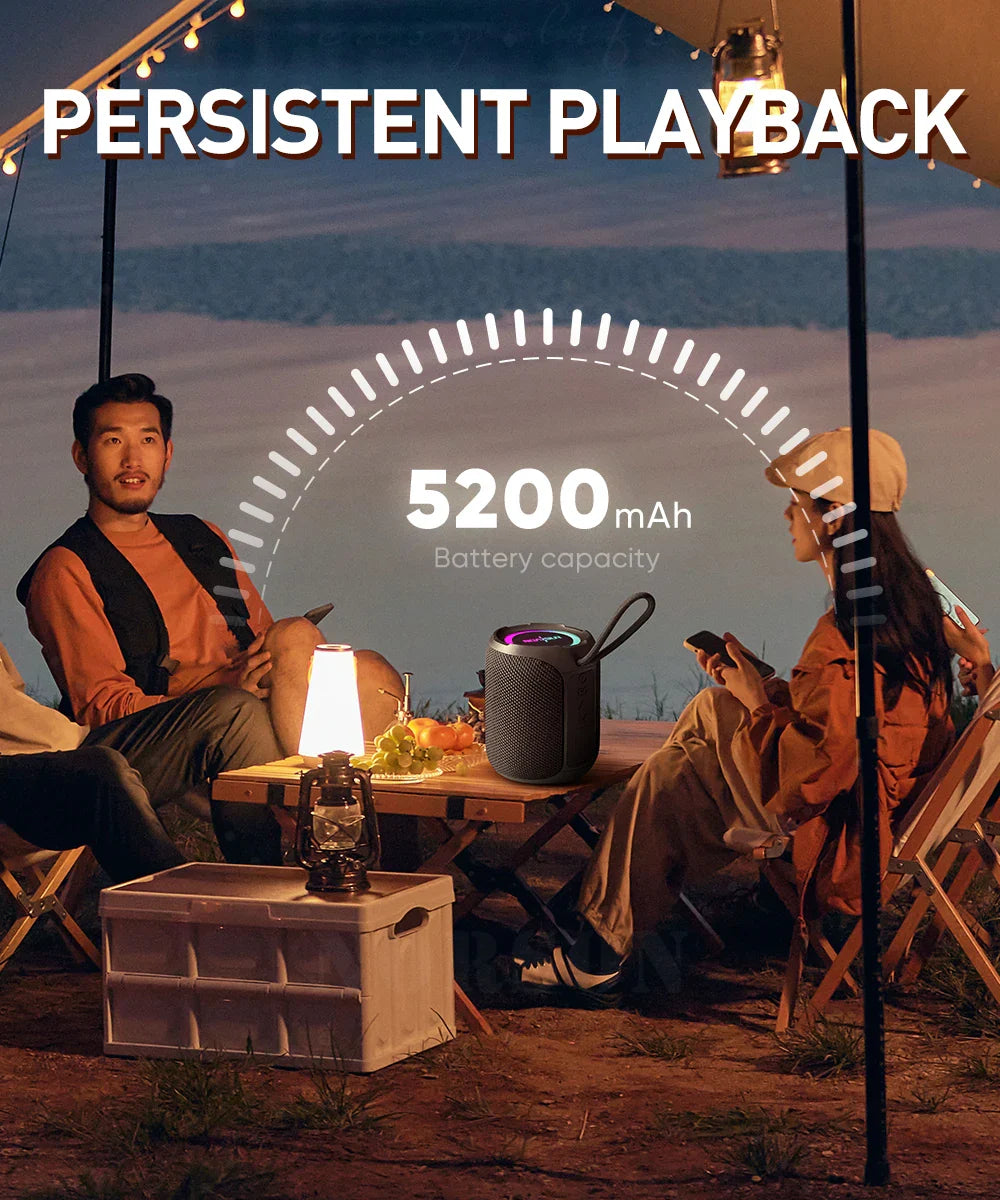 KTX-857363 Portable Bluetooth Speaker with 40W Stereo Sound, Extra Bass, IPX7 Waterproof for Outdoor Parties