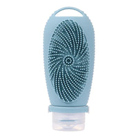 HKM-079315 Portable 100ML Reusable Silicone Travel Shampoo and Lotion Bottle with Cleaning Brushes