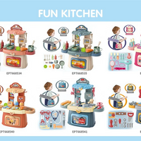 HKM-096467 Kids Pretend Play Cooking Kitchen Set Toy for Ages 2-7, Includes Cooking Accessories, Plastic Materials, Colorful Design