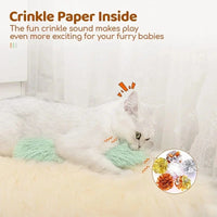 HKM-243347 Soft Catnip Kicker Toys with Crinkle Sound – 3 Pack Interactive Pillows for Indoor Cats